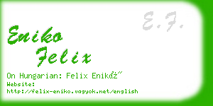 eniko felix business card